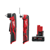 Milwaukee 2415-20-2426-20-48-11-2460 M12 12V Lithium-Ion Cordless 3/8 in. Right Angle Drill with M12 Oscillating Multi-Tool and 6.0 Ah XC Battery Pack