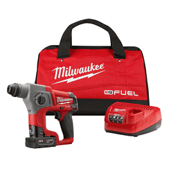 Milwaukee 2416-21XC M12 FUEL 12V Lithium-Ion Brushless Cordless 5/8 in. SDS-Plus Rotary Hammer Kit with One 4.0Ah Battery and Bag