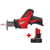 Milwaukee 2420-20-48-11-2440 M12 12V Lithium-Ion HACKZALL Cordless Reciprocating Saw with 4.0 Ah M12 Battery
