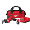 Milwaukee 2420-21 M12 12V Lithium-Ion HACKZALL Cordless Reciprocating Saw Kit with One 1.5Ah Batteries, Charger and Tool Bag