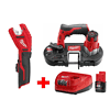 Milwaukee Band Saw 2429-20-2471-20-48-59-2420 M12 12V Lithium-Ion Cordless Sub-Compact and Copper Tubing Cutter Combo Kit