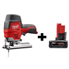 Milwaukee 2445-20-48-11-2440 M12 12V Lithium-Ion Cordless Jig Saw with 4.0 Ah Battery