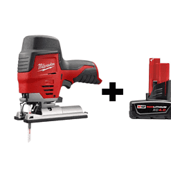 Milwaukee 2445-20-48-11-2440 M12 12V Lithium-Ion Cordless Jig Saw with 4.0 Ah Battery
