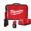 Milwaukee 2457-21 M12 12-Volt Lithium-Ion Cordless 3/8 in. Ratchet Kit with One 1.5 Ah Battery, Charger and Tool Bag