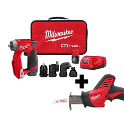 Milwaukee 2505-22-2420-20 M12 FUEL 12V Lithium-Ion Brushless Cordless 4-in-1 Installation 3/8 in. Drill Driver Kit with M12 HACKZALL