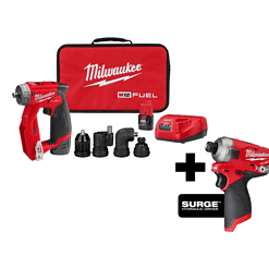 Milwaukee 2505-22-2551-20 M12 FUEL 12V Lithium-Ion Brushless Cordless 4-in-1 Installation 3/8in. Drill Driver & SURGE Impact Driver Combo Kit