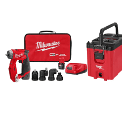 Milwaukee 2505-22-PO M12 FUEL 12V Lithium-Ion Brushless Cordless 4-in-1 Installation 3/8 in. Drill Driver Kit & 4-Tool Heads W/PACKOUT