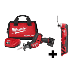 Milwaukee 2520-21XC-2426-20 M12 FUEL 12-Volt Lithium-Ion Brushless Cordless HACKZALL Reciprocating Saw Kit W/ M12 Multi-Tool