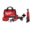 Milwaukee 2520-21XC-2457-20 M12 FUEL 12-Volt Lithium-Ion Brushless Cordless HACKZALL Reciprocating Saw Kit W/ M12 3/8 in. Ratchet