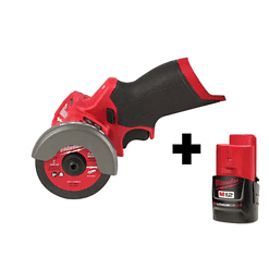Milwaukee 2522-20-48-11-2420 M12 FUEL 12-Volt 3 in. Lithium-Ion Brushless Cordless Cut Off Saw with M12 2.0 Ah Battery