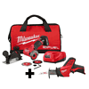 Milwaukee 2522-21XC-2420-20 M12 FUEL 12-Volt 3 in. Lithium-Ion Brushless Cordless Cut Off Saw Kit with M12 Hackzall Reciprocating Saw