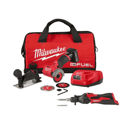 Milwaukee 2522-21XC-2488-20 M12 FUEL 12V 3 in. Lithium-Ion Brushless Cordless Cut Off Saw Kit with M12 Soldering Iron