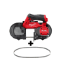 Milwaukee 2529-20-48-39-0631 M12 FUEL 12V Lithium-Ion Cordless Sub-Compact Portable Band Saw with (4) 12/14 TPI Extreme Metal Cutting Band Saw Blades