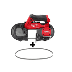 Milwaukee 2529-20-48-39-0631 M12 FUEL 12V Lithium-Ion Cordless Sub-Compact Portable Band Saw with (4) 12/14 TPI Extreme Metal Cutting Band Saw Blades