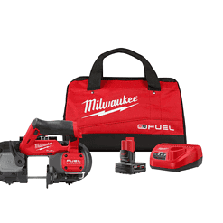 Milwaukee Band Saw 2529-21XC M12 FUEL 12V Lithium-Ion Cordless Compact XC Kit with One 4.0 Ah Battery, Charger and Bag