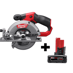 Milwaukee 2530-20-48-11-2440 M12 FUEL 12V Lithium-Ion Brushless 5-3/8 in. Cordless Circular Saw with 4.0 Ah M12 Battery