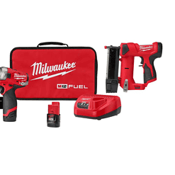 Milwaukee 2551-22-2540-20 M12 FUEL 12V Lithium-Ion Brushless Cordless SURGE 1/4 in. Hex Impact Driver and M12 23-Gauge Pin Nailer Combo Kit