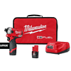 Milwaukee 2551-22 M12 FUEL SURGE 12V Lithium-Ion Brushless Cordless 1/4 in. Hex Impact Driver Compact Kit w/Two 2.0Ah Batteries, Bag