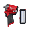 Milwaukee 2554-20-2367-20 M12 FUEL 12V Lithium-Ion Brushless Cordless Stubby 3/8 in. Impact Wrench with M12 Rover Flood Light