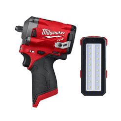 Milwaukee 2554-20-2367-20 M12 FUEL 12V Lithium-Ion Brushless Cordless Stubby 3/8 in. Impact Wrench with M12 Rover Flood Light