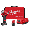 Milwaukee 2555-22 M12 FUEL 12V Lithium-Ion Brushless Cordless Stubby 1/2 in. Impact Wrench Kit with One 4.0 and One 2.0Ah Batteries