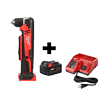 Milwaukee 2615-20-48-59-1850 M18 18V Lithium-Ion Cordless 3/8 in. Right-Angle Drill with M18 Starter Kit with One 5.0 Ah Battery and Charger