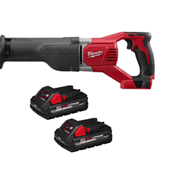 Milwaukee 2621-20-48-11-1837 M18 18V Lithium-Ion Cordless SAWZALL Reciprocating Saw with Two 3.0Ah Batteries