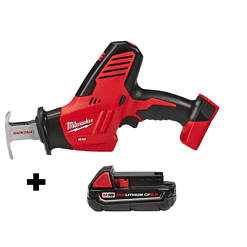 Milwaukee 2625-20-48-11-1820 M18 18-Volt Lithium-Ion Cordless Hackzall Reciprocating Saw with 2.0 Ah Compact Battery