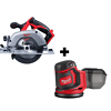 Milwaukee 2630-20-2648-20 M18 18V Lithium-Ion Cordless 6-1/2 in. Circular Saw with M18 5 in. Random Orbit Sander