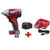 Milwaukee 2658-20-48-59-1850 M18 18V Lithium-Ion Cordless 3/8 in. Impact Wrench W/ Friction Ring W/ M18 Starter Kit (1) 5.0Ah Battery & Charger