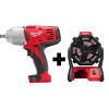 Milwaukee 2663-20-0886-20 M18 18V Lithium-Ion Cordless 1/2 in. Impact Wrench, Friction Ring with M18 Jobsite Fan