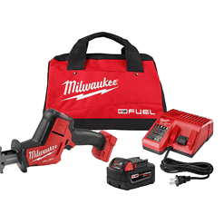 Milwaukee 2719-21 M18 FUEL 18V Lithium-Ion Brushless Cordless HACKZALL Reciprocating Saw Kit W/(1) 5.0Ah Batteries, Charger & Tool Bag