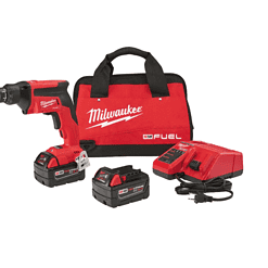 Milwaukee 2866-22 M18 FUEL 18V Lithium-Ion Brushless Cordless Drywall Screw Gun Kit with (2) 5.0Ah Batteries, Charger and Tool Bag