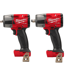 Milwaukee 2960-20-2962-20 M18 FUEL GEN-2 18V Lithium-Ion Mid Torque Brushless Cordless 3/8 in. and 1/2 in Impact Wrench (2-Tool)