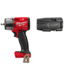 Milwaukee 2960-20-49-16-2960 M18 FUEL 18V Lithium-Ion Mid Torque Brushless Cordless 3/8 in. Impact Wrench with Friction Ring, Protective Boot