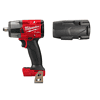 Milwaukee 2962-20-49-16-2960 M18 FUEL Gen-2 18V Lithium-Ion Brushless Cordless Mid Torque 1/2 in. Impact Wrench with Friction Ring and with Boot