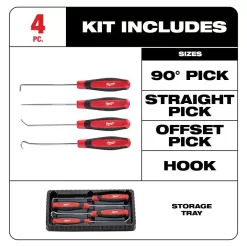 Milwaukee 48-22-9515 Combination Metric Wrench Mechanics Tool Set & 48-22-9215 Hook and Pick Set (19-Piece)