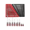 Milwaukee 48-22-9515 48-22-9415 Combination SAE and 48-22-2710 Metric Wrench Mechanics Tool Set with Screwdriver Set (40-Piece)