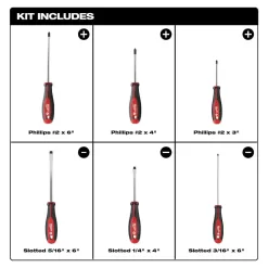 Milwaukee 48-22-9516 Ratcheting Wrench and 48-22-2706 Screwdriver Mechanics Tool Set (21-Piece)