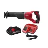 Milwaukee Reciprocating Saw 2621-20-48-59-1835 M18 18V Lithium-Ion Cordless SAWZALL W/ 3.0Ah Battery and Charger