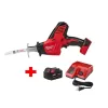 Milwaukee Reciprocating Saw 2625-20-48-59-1850 M18 18-Volt Lithium-Ion Cordless Hackzall W/ M18 Starter Kit W/ (1) 5.0Ah Battery and Charger