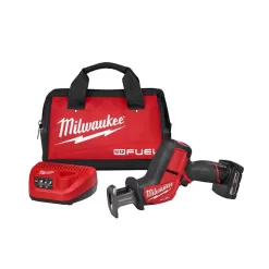 Milwaukee Reciprocating Saw Kit 2520-21XC M12 FUEL 12V Lithium-Ion Brushless Cordless HACKZALL w/ One 4.0Ah Batteries Charger & Tool Bag