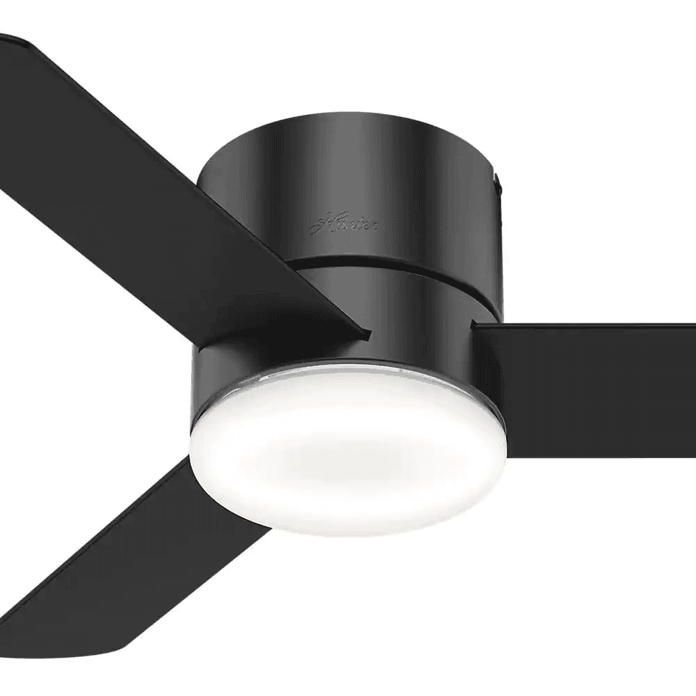 Minimus 44 in. Low Profile Integrated LED Indoor Matte Black Ceiling Fan Light