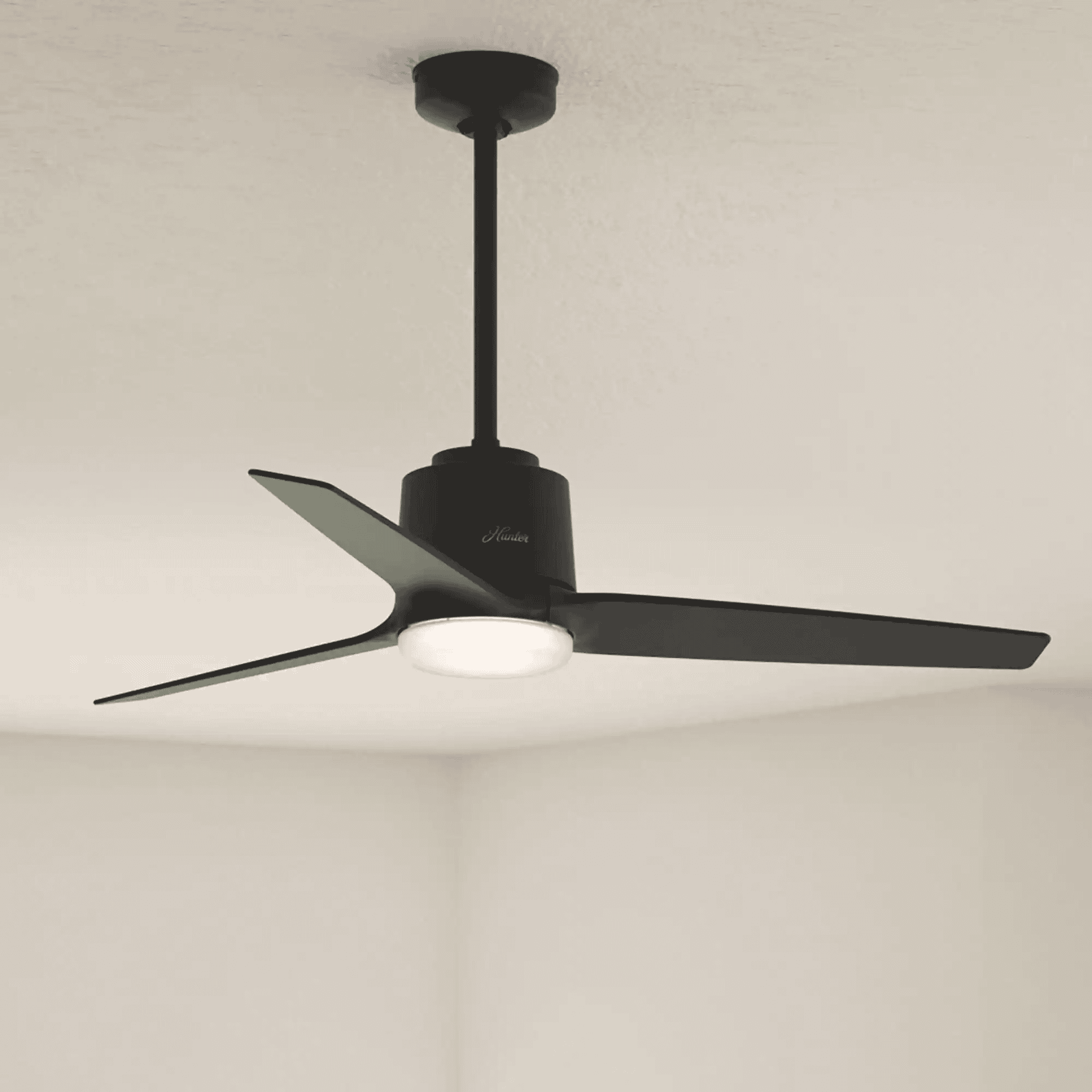 Moxie 52 in. Integrated LED Indoor Matte Black Ceiling Fan Light Remote Control