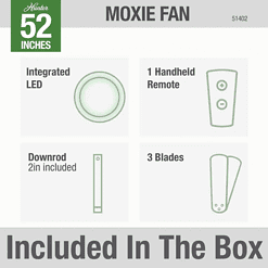 Moxie 52 in. Integrated LED Indoor Matte Black Ceiling Fan Light Remote Control