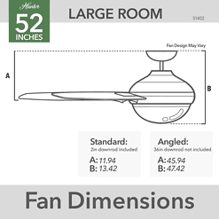 Moxie 52 in. Integrated LED Indoor Matte Black Ceiling Fan Light Remote Control