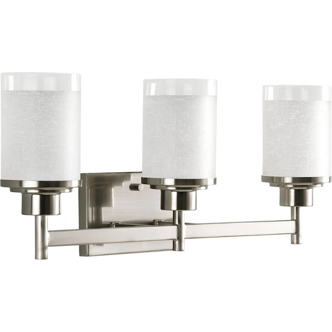 Progress Lighting Alexa 22-in 3-Light Brushed Nickel Modern/Contemporary Vanity Light
