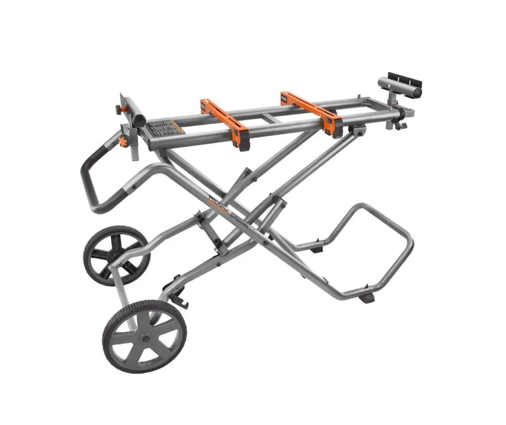 RIDGID AC9946 Universal Mobile Miter Saw Stand with Mounting Braces