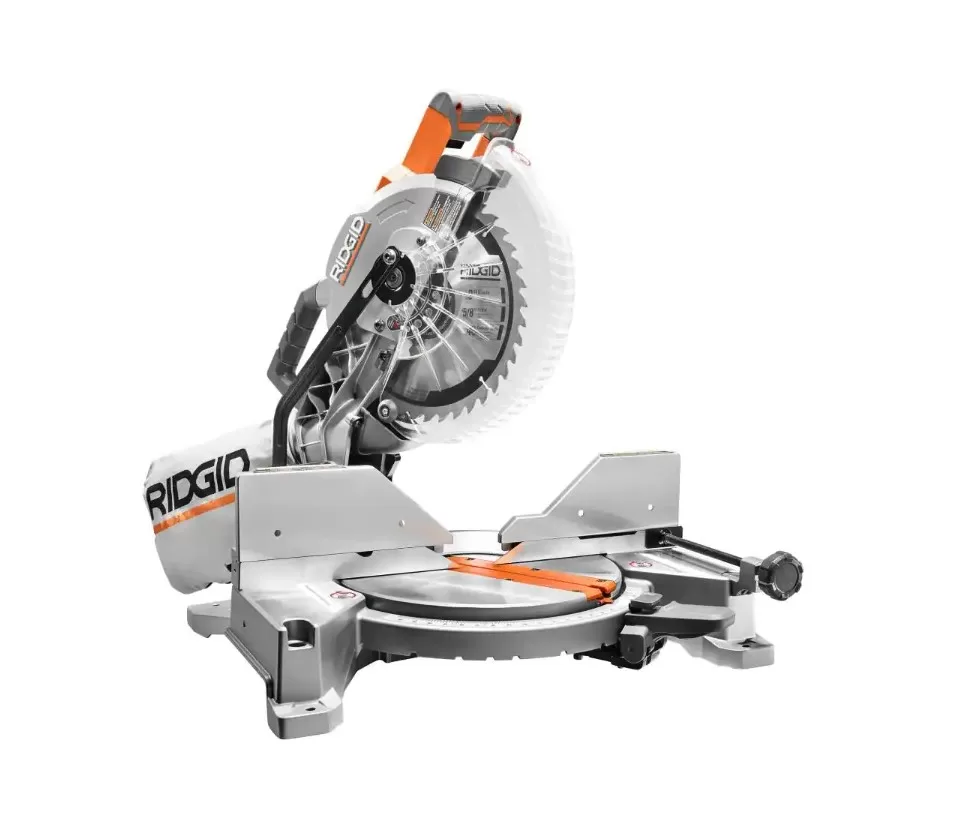 RIDGID Miter Saw R4113 15 Amp 10 in. Dual Bevel with LED Cut Line Indicator