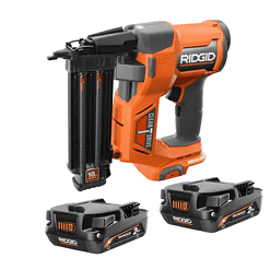 RIDGID R09891B-AC840020PN 18V Brushless Cordless 18-Gauge 2-1/8 in. Brad Nailer with (2) MAX Output 2.0 Ah Batteries